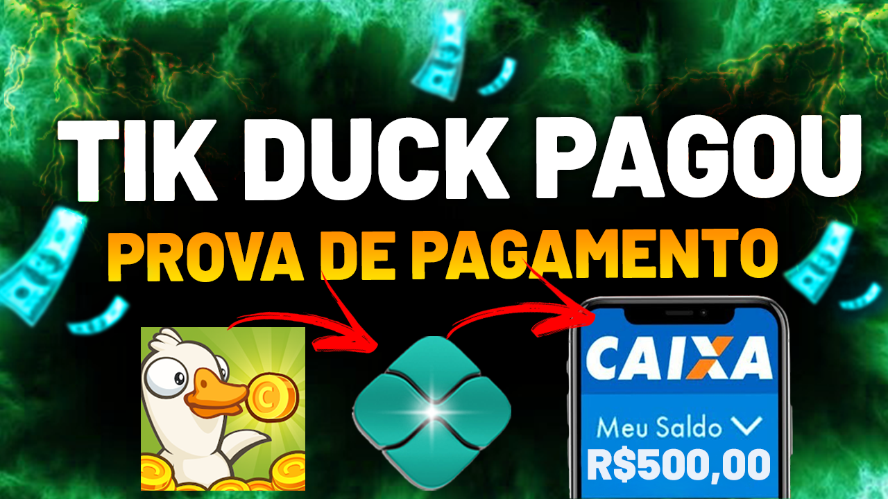 TIK DUCK O SEGREDO PARA GANHAR 500 REAIS Renda Extra Alessom